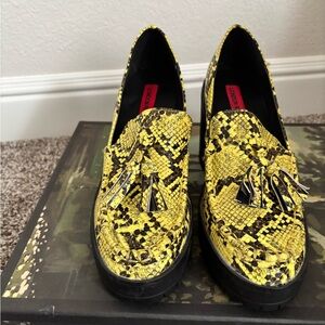 ASOS Yellow and Black Platform Loafers